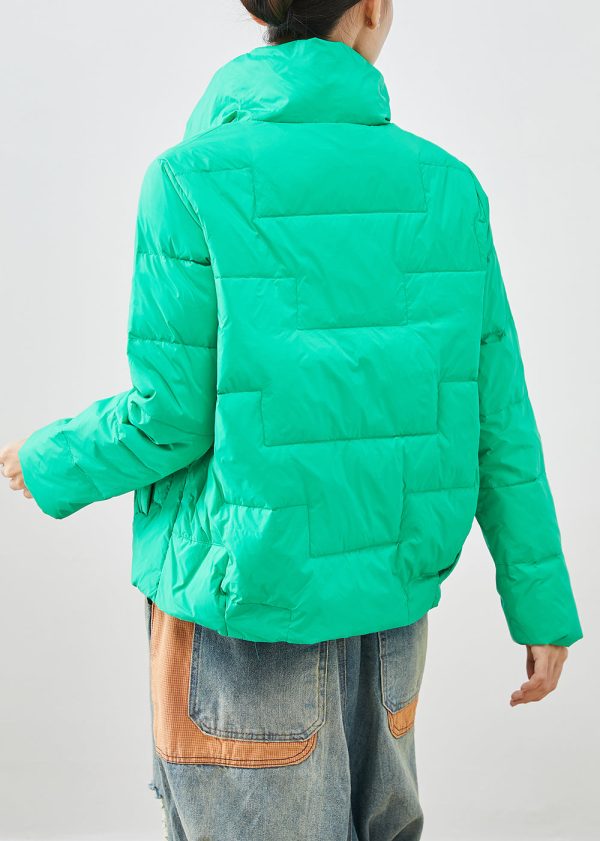Natural Green Oversized Duck Down Puffer Jacket Winter For Cheap - Image 4